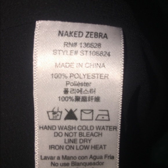 Naked Zebra size small black Strappy razor back soft flowy dressy club business - Picture 6 of 6